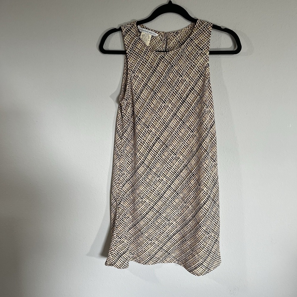 Jonathan Martin Brown A-line Dress Size Small 90s Y2K Soft Grunge Dainty Sheer